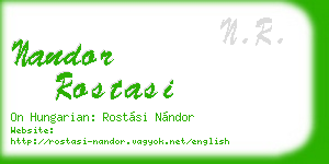 nandor rostasi business card