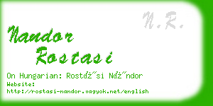 nandor rostasi business card